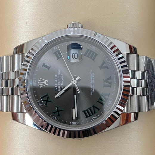 『v厂victory』C厂clean厂劳力士日志型系列m126334-0022腕表(绿罗&绿萝)，精钢表壳表链，深灰色表盘罗马时标，搭载3235型自动机械机芯，41毫米➕搭配正品一致的904进口精钢❕ 商品图10