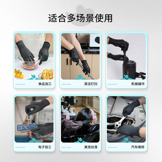 分销专用添赞Titanfine 男士多用途丁腈手套 西餐手套 家用清洁 可接触食品 商品图4