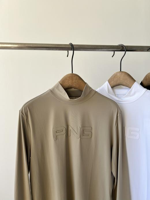 韩国🇰🇷高er夫PING🏠男款速干衣，半高领设计，胸前立体LOGO，超显档次！后背也有logo点缀，高级感十足，客供面料，四面弹力，质感细腻丝滑，轻盈垂顺，裸感十足，超舒适，透气性超好 商品图1