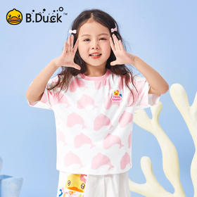 B.Duck小黄鸭童装夏季女童短袖T恤105-150 BF2501099