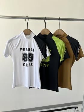 PG原单牛奶丝打底衫，韩国🇰🇷客供面料，弹力大，打球运动必备单品，💕，既防晒又好穿，日常打底穿也很百搭！胸前和袖子有LOGO印花！立体洋气！