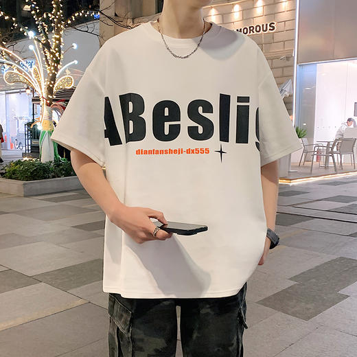【DYY】大依优型大码圆领短袖T恤夏季加肥加大肥佬休闲宽松透气弹力男装上衣潮款 商品图8