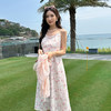 奢姿大码女装2025夏季减龄碎花荷叶边V领两件套胖妹妹时尚套装9952969686 商品缩略图2