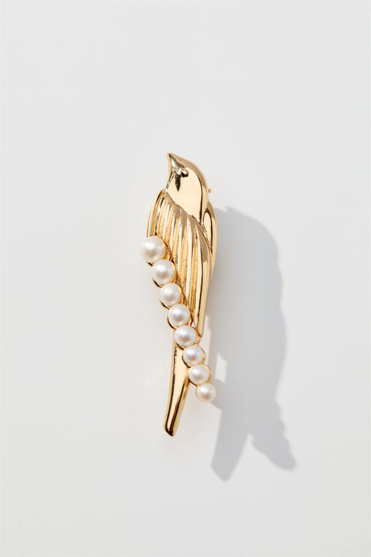 枫叶 小小鸟  丝带结 珍珠胸针 商品图4