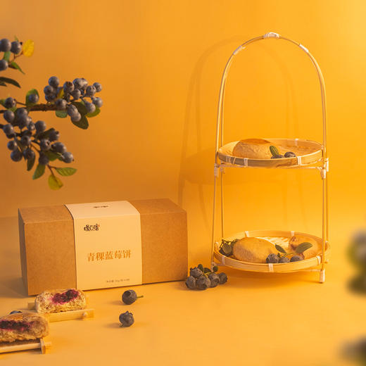 青稞蓝莓饼，清香可口，果味浓郁，可以让你吃到大颗粒蓝莓果肉的蓝莓饼，每周一、周四下午2点停止接单，周二、五周发货 商品图3