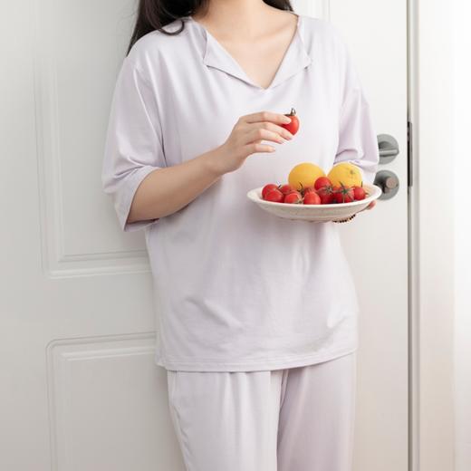 壳木蚕丝家居服|桑蚕丝+精梳棉混纺，透气柔顺，自然有垂感 商品图4