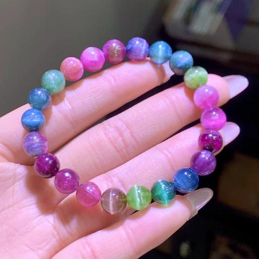 8mm-9mm单圈猫眼碧玺手串 商品图1