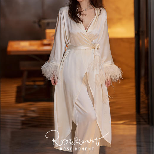 轻奢优雅真丝羽毛套装 T231171 商品图2