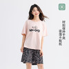 美季美优女士棉莫卡通字母短袖套装 商品缩略图3