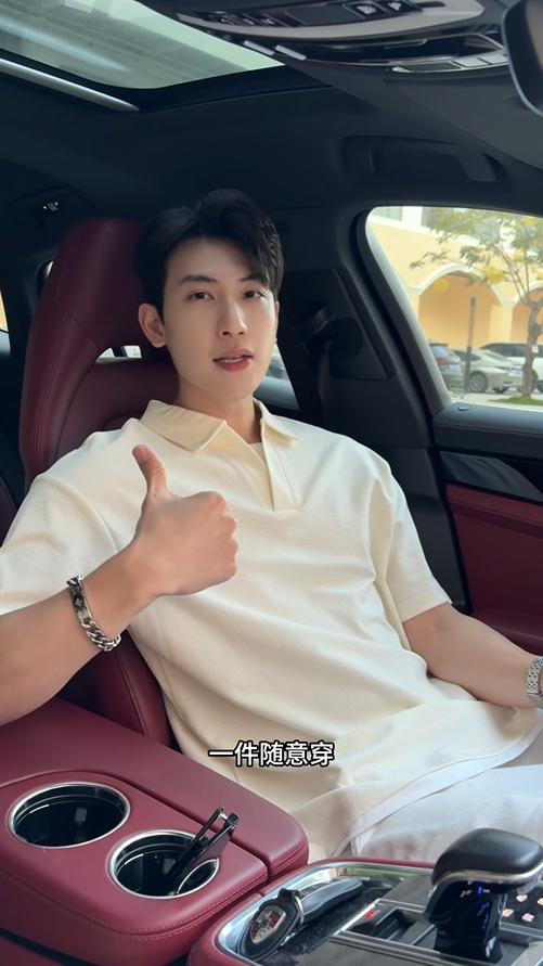 夏季高级感新款韩版撞色肌理感翻领短袖T恤商务百搭高街套头上衣 商品图0