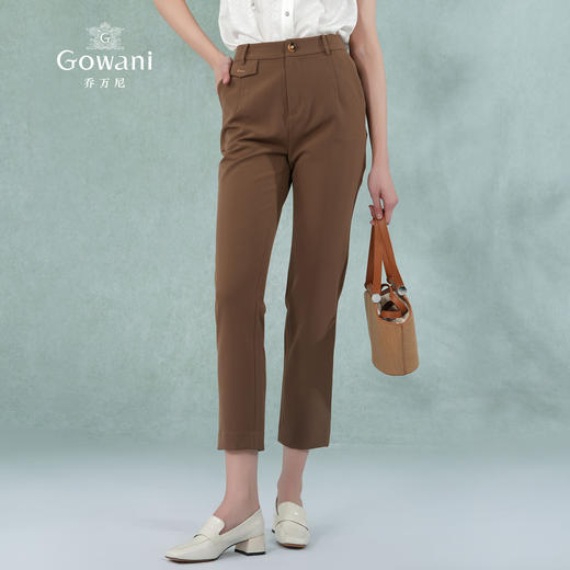 乔万尼秋冬浅棕色新品显瘦铅笔裤EM2F703 商品图1