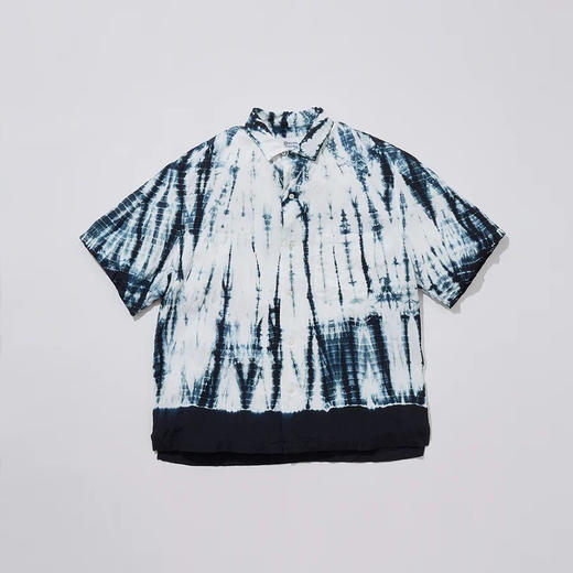 KUON Arimatsu Shibori Camp Collar 京都职人有松絞染色短袖衬衫 商品图4