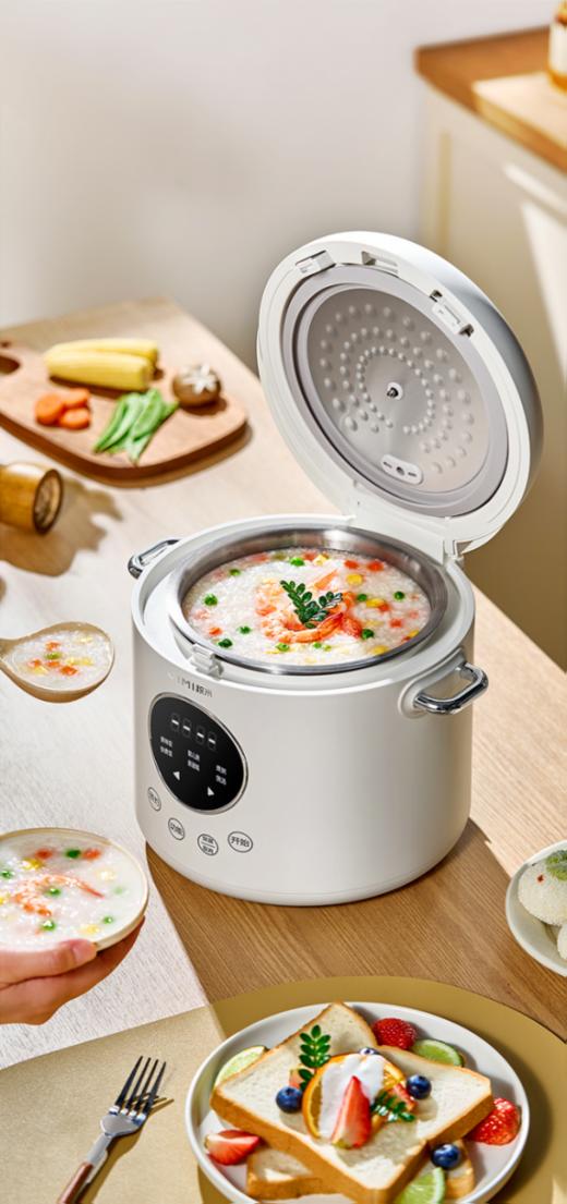 ❤️积米新品【 积米2L多功能纯钛0涂层电饭煲智能电饭锅MZ-206】🌿 上班族🌸，小家庭一家三口，真钛0涂层内胆 ✔强度硬 ✔不生锈 ✔耐高低温🌈 ✔抑菌保蛘 ✔重量轻 ✔抗酸碱❗❗❗ 商品图3