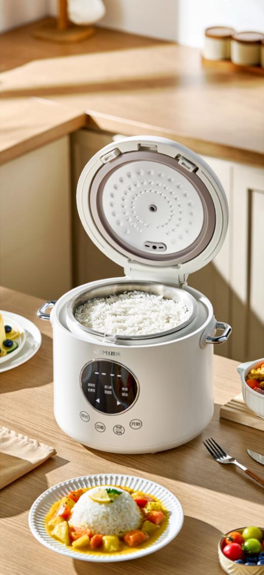 ❤️积米新品【 积米2L多功能纯钛0涂层电饭煲智能电饭锅MZ-206】🌿 上班族🌸，小家庭一家三口，真钛0涂层内胆 ✔强度硬 ✔不生锈 ✔耐高低温🌈 ✔抑菌保蛘 ✔重量轻 ✔抗酸碱❗❗❗ 商品图4