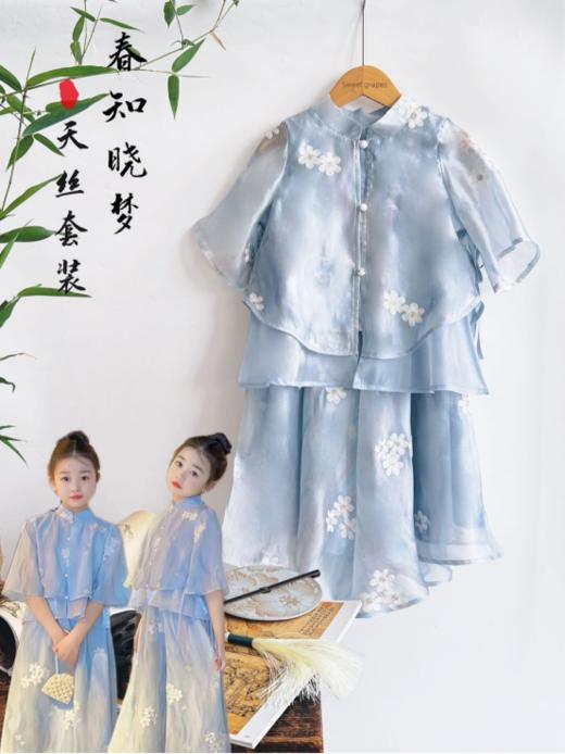 ❤️美哭了❗️女儿汉服终于有梦中情裙了❗️ 【春知晓梦一重工刺绣国风两件套】‼️ 🌞“春知晓，梦不觉，恰似你我那年”赴一场春夏之约 ，💥国风与樱花的浪漫邂逅 商品图0