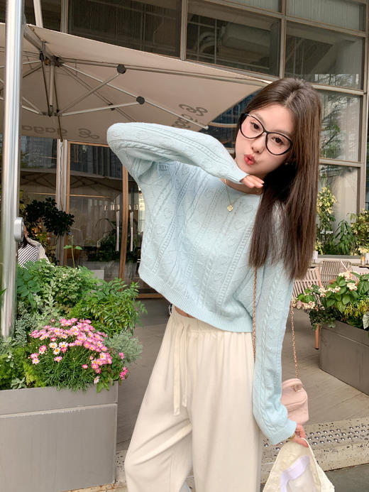 【169元任选2件】最后一波现货！2色圆领套头针织衫 商品图10