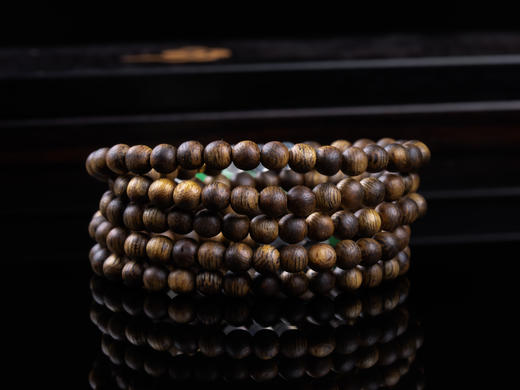 XY0260沉香+翡翠飘绿复古挂件 商品图8