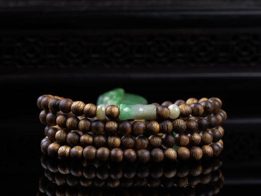 XY0262沉香+翡翠梅竹挂件 商品图10