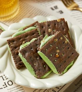 【甜原柿吉 可可开心果酱牛轧饼干】可可×开心果！台式古早手艺，用料贼扎实！软糯有嚼劲，不齁也不腻！松软且奶香味浓厚！