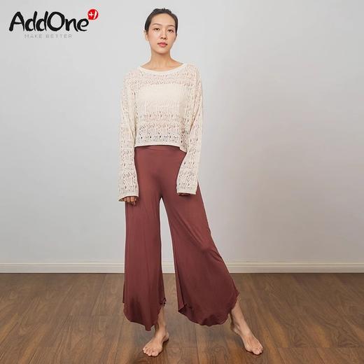 AddOne+1 New 瑜伽时尚圆领镂空天丝针织衫外搭 商品图3