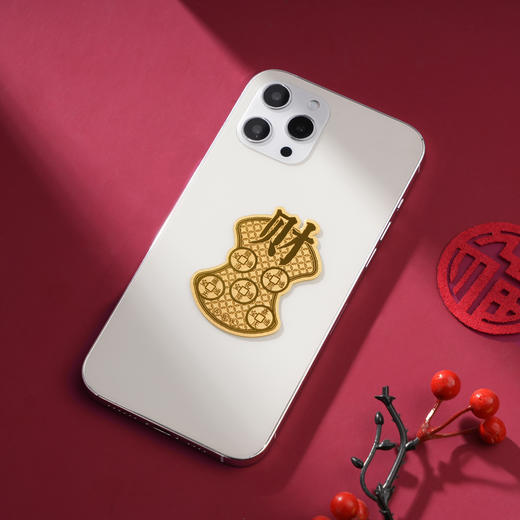五帝钱护身符金箔手机贴 商品图2