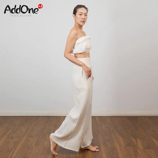 AddOne正品瑜伽防滑抹胸休闲时尚紧身显瘦背心褶皱弹力（带胸垫） 商品图1