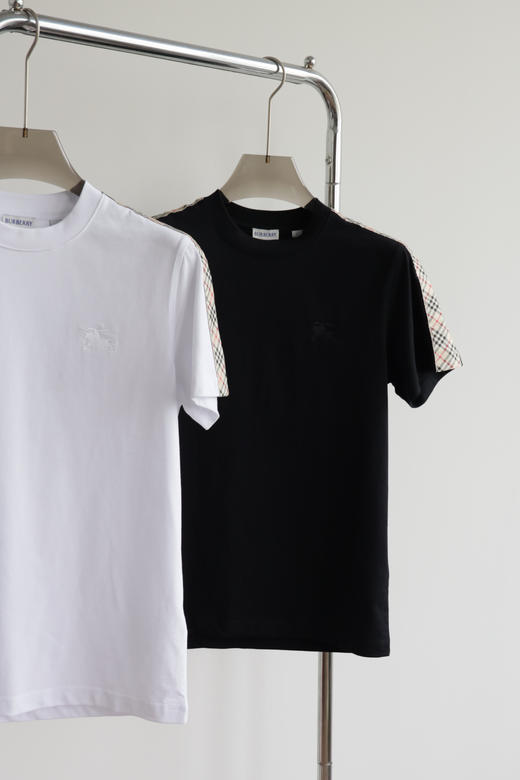 B.B.R 双纱平纹面料 定制格纹装饰 插肩圆领T恤 TX450 商品图4