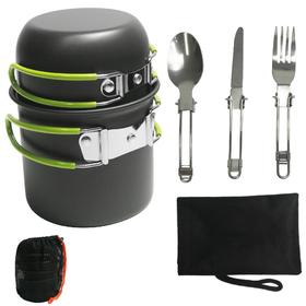 户外用品 户外套锅1-2人锅具便携野营炊具带餐具DS-101