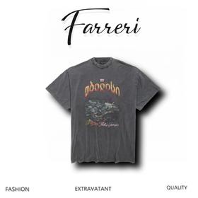 B家 做旧印花T恤