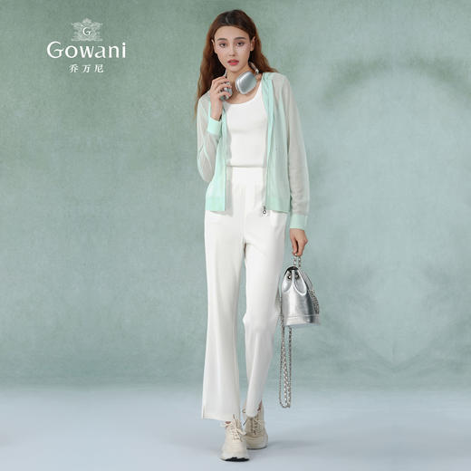 【两色可选】乔万尼运动连帽针织衫连帽开衫夏季新款外套EM2M888 商品图3