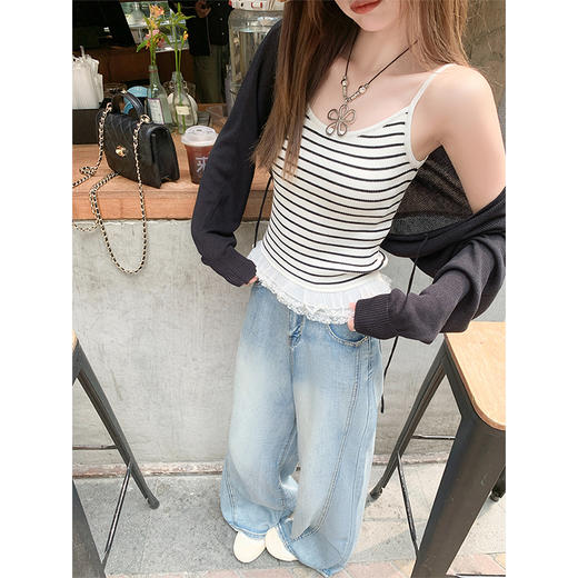 【99元任选2件】新品现货秒杀！卖完下架不再补 ！微信粉丝打折价！！蕾丝拼接花边吊带背心 商品图3