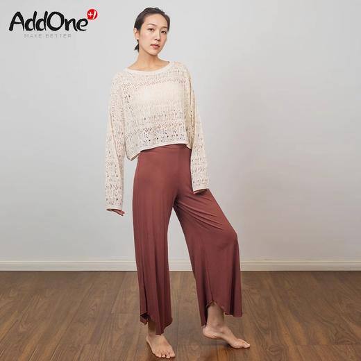 AddOne+1 New 瑜伽时尚圆领镂空天丝针织衫外搭 商品图1