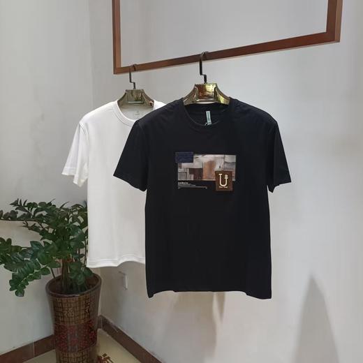 男士夏季简约印花百搭圆领T恤短袖休闲体恤上衣  FL-53093* 商品图0
