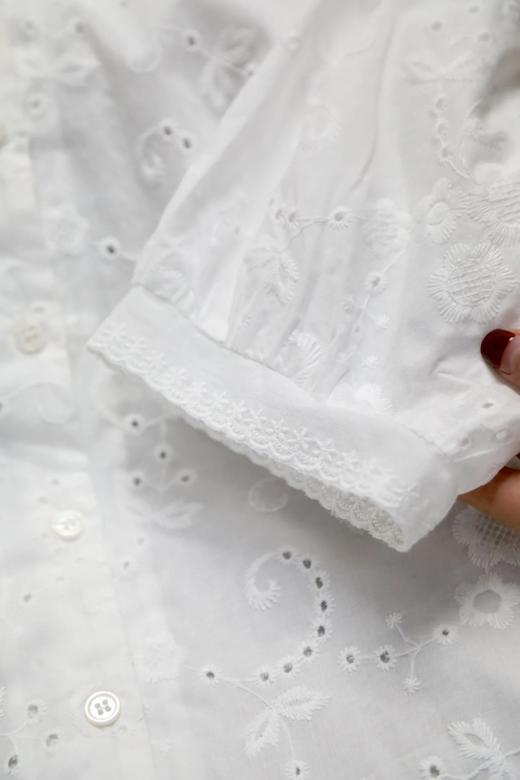 LPIUTY品牌直发！重工纯棉刺绣花边衬衫 短袖B08ZJ-24-1120/长袖B08ZJ-24-1119 商品图11