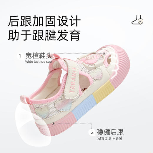 泰兰尼斯童鞋夏季新款儿童幼儿园室内鞋男童板鞋透气女童入园凉鞋 T07X5B7011 商品图2