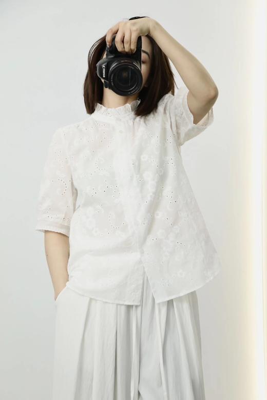 LPIUTY品牌直发！重工纯棉刺绣花边衬衫 短袖B08ZJ-24-1120/长袖B08ZJ-24-1119 商品图2