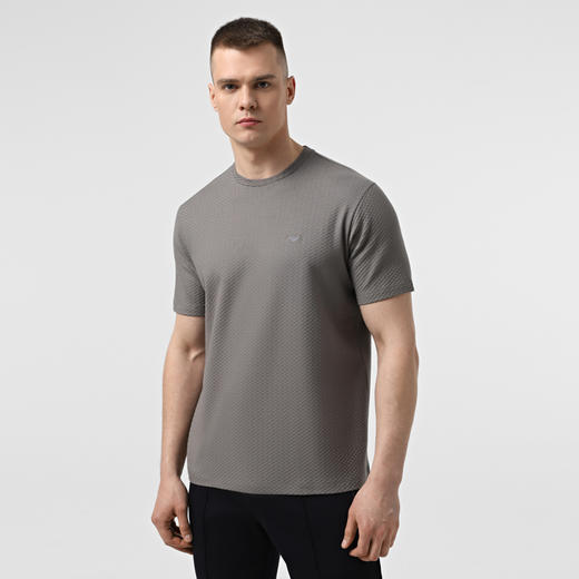 EMPORIO ARMANI 阿玛尼 男士小鹰徽标刺绣棉质圆领短袖T恤 灰色 EM001728 AF14874 F8041 商品图0