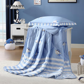 【6F】梦洁宝贝S2棉莱赛尔抗菌夏被：小河豚