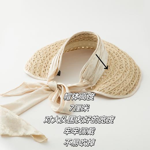 🌱大头围友好【法式度假风 手工编织防晒遮阳帽】清爽温柔米色、经典赫本黑色，带上它，一起去寻找夏日的美好！🌷10-15天左右发货 商品图12