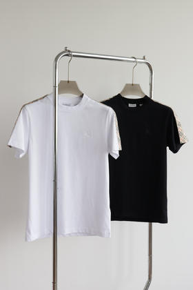 B.B.R 双纱平纹面料 定制格纹装饰 插肩圆领T恤 TX450