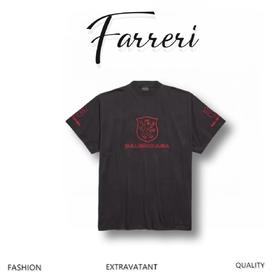 B家 红刺绣水洗短袖