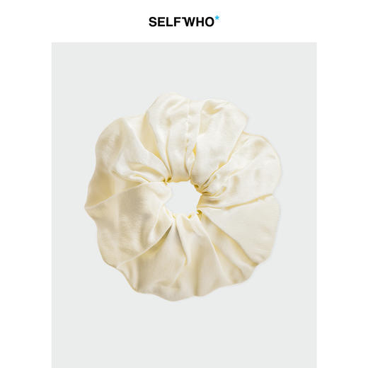 SELFWHO100%桑蚕丝象牙白发圈女2025夏新款无痕高端真丝头饰发饰 商品图0