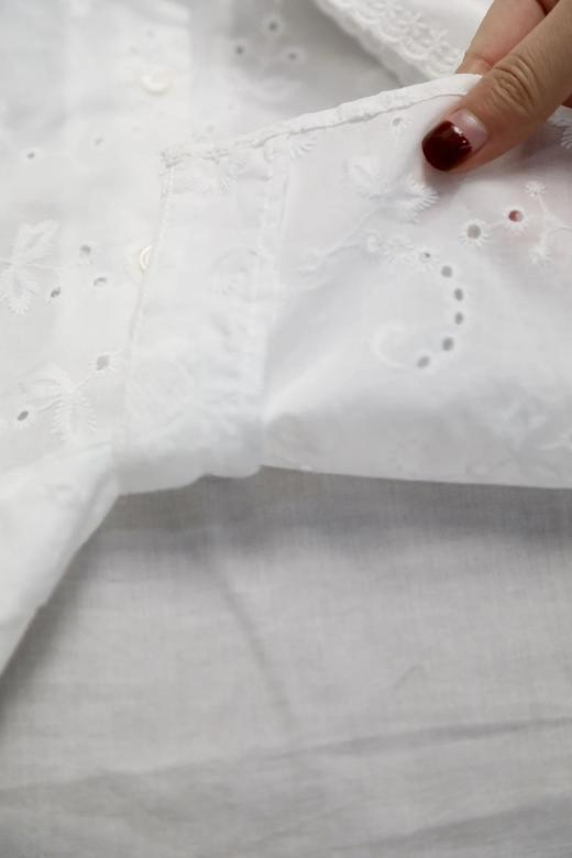 LPIUTY品牌直发！重工纯棉刺绣花边衬衫 短袖B08ZJ-24-1120/长袖B08ZJ-24-1119 商品图5