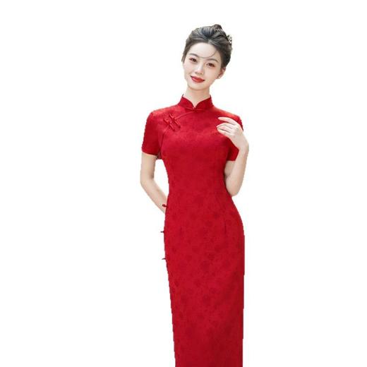 GX订婚改良现代旗袍2025夏季新款红红火火回门结婚宴修身气质旗袍裙 商品图4