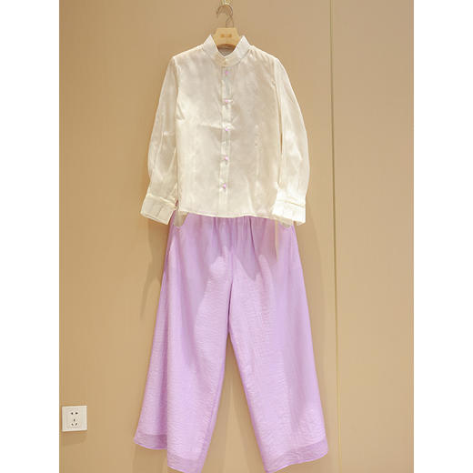 衬衫（24710860-山矾）+阔腿裤（20709381-昌荣） 商品图0