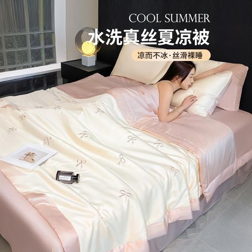 凉感丝夏凉被四件套非真丝天丝礼品夏被三件套宿舍薄夏天空调被子 商品图0