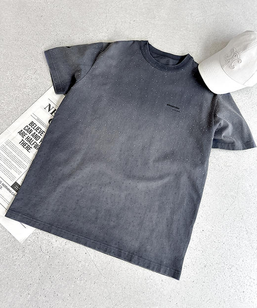 现货 THS-限时 大王家 重工满天星高温烫钻炒色T恤 半裙 BH2587+BK1178 商品图2