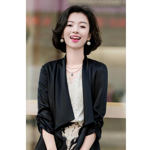 西子/【知意】重磅醋酸光泽感气质刀领西装七分袖百搭西服外套/WTBH049 商品图1