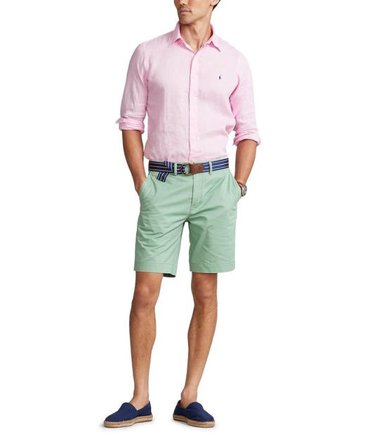 单品包邮现货 THS-无 RL家马球家 经典版型轻质亚麻衬衫 4色 AG1317 商品图2