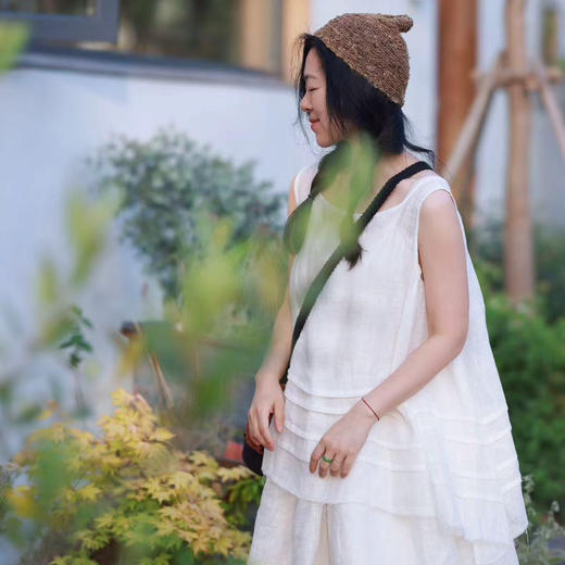 suaboo 两色亚麻背心 商品图3